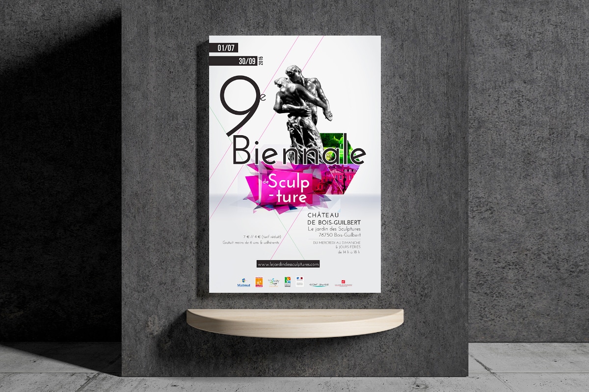 Projet d'affiche biennale de sculpture