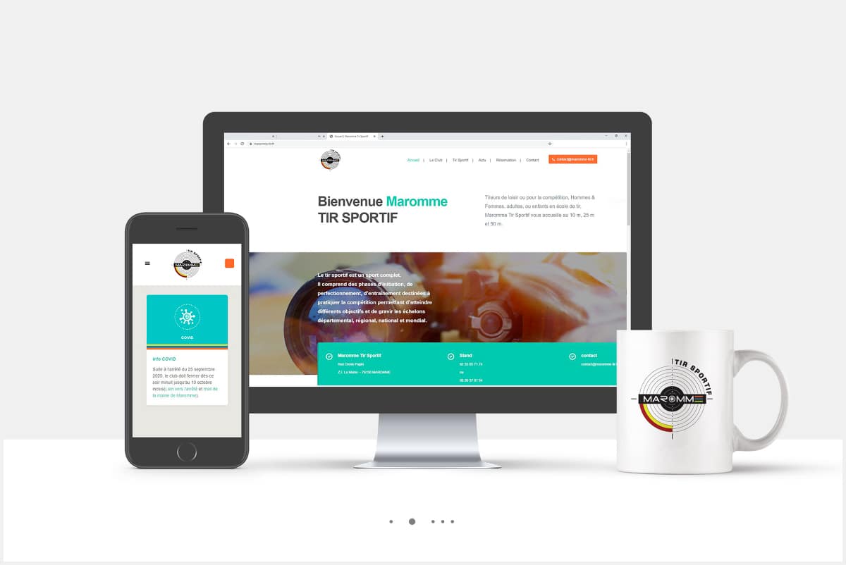 Site web version desktop & smartphone avec logo MTS
